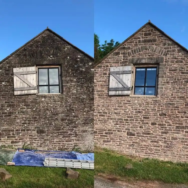 Stone masonry and pointing work showing expert craftsmanship on traditional stonework